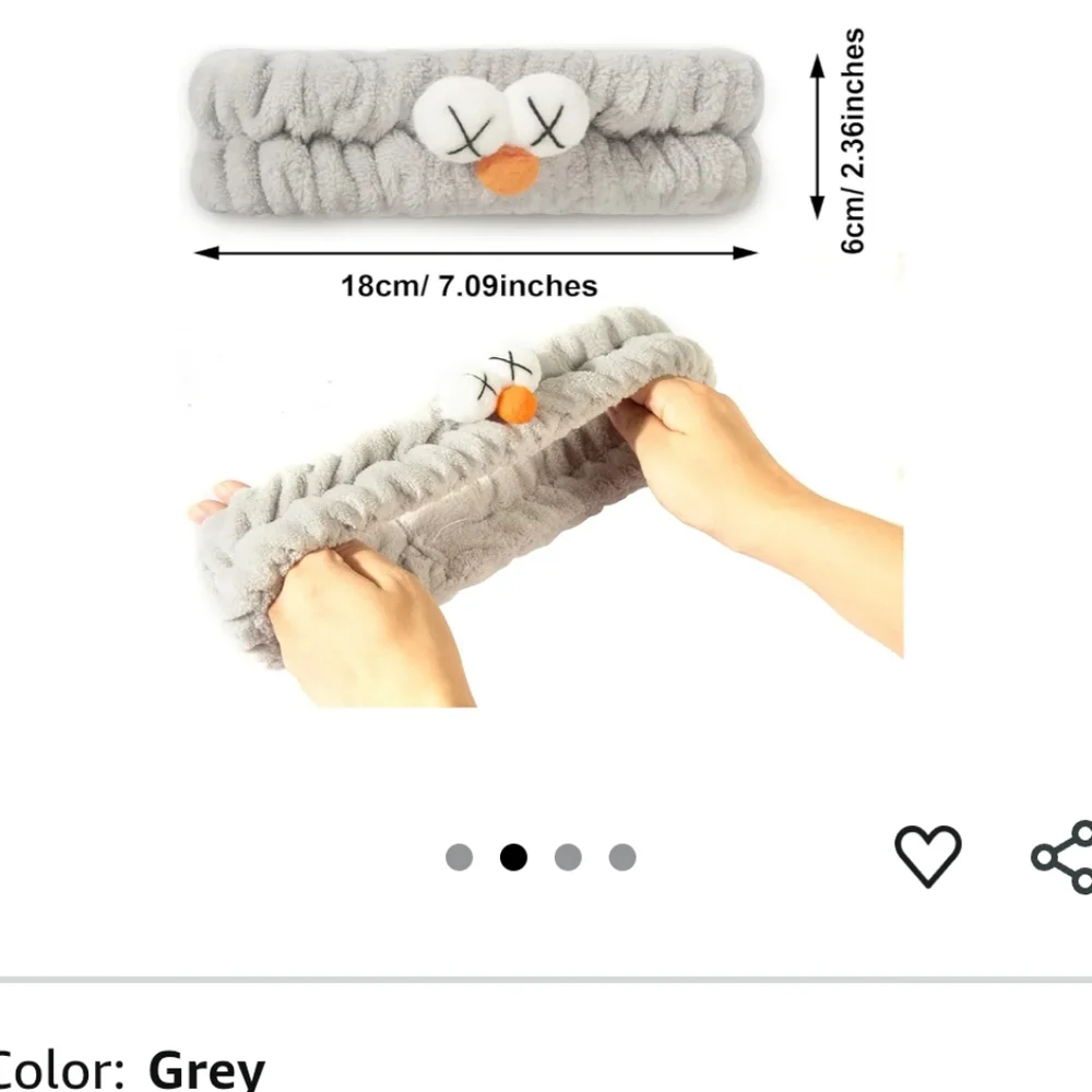 Gray Plush Cute Headband